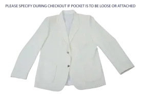 Gents Plain Blazer - Cream (Fitted Pocket)