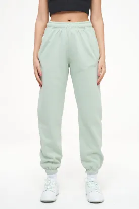 Grace High Waisted Sweat Pants Vintage Washed Milky Green Gum