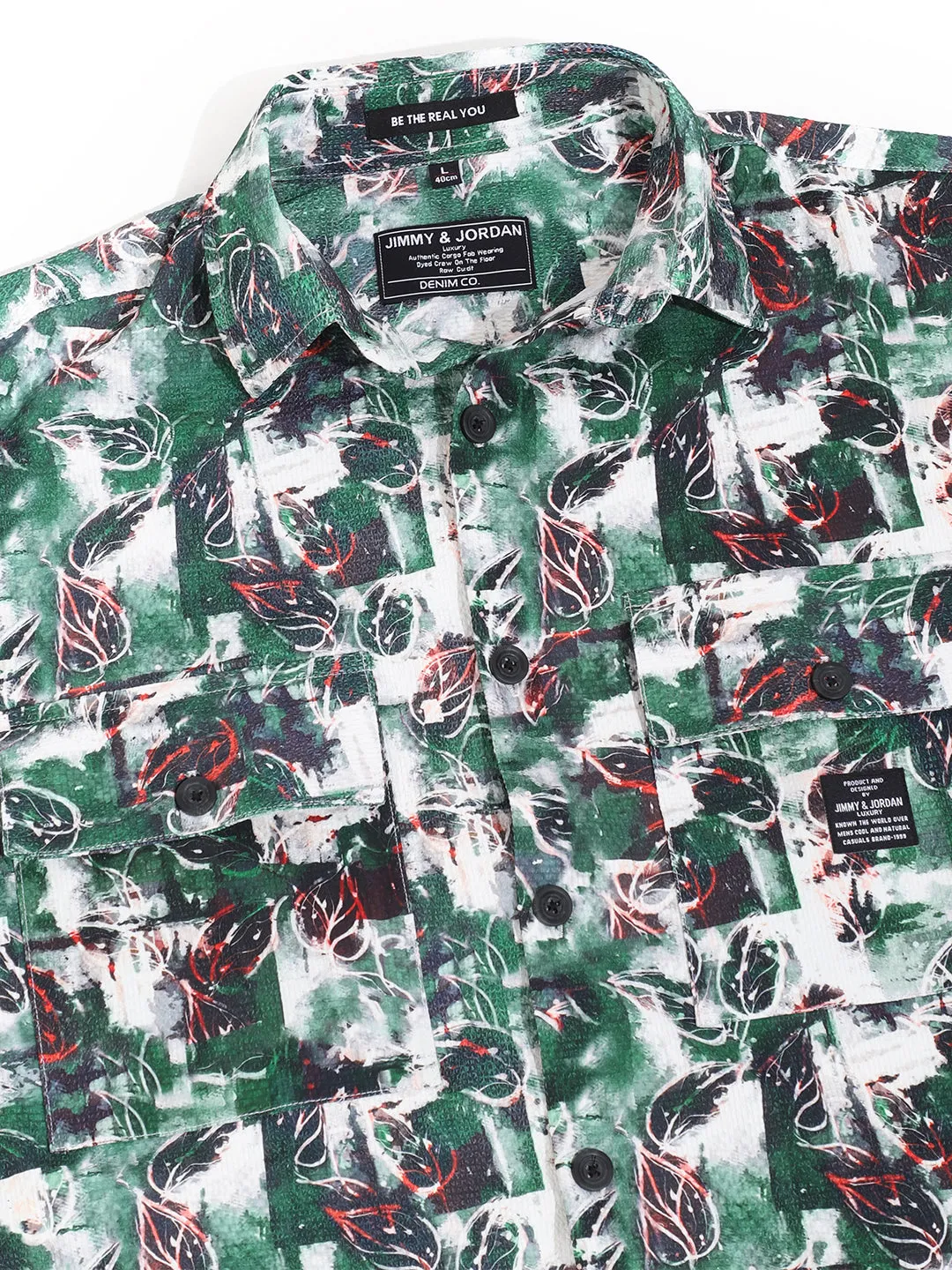 Green Digital Print Shirt