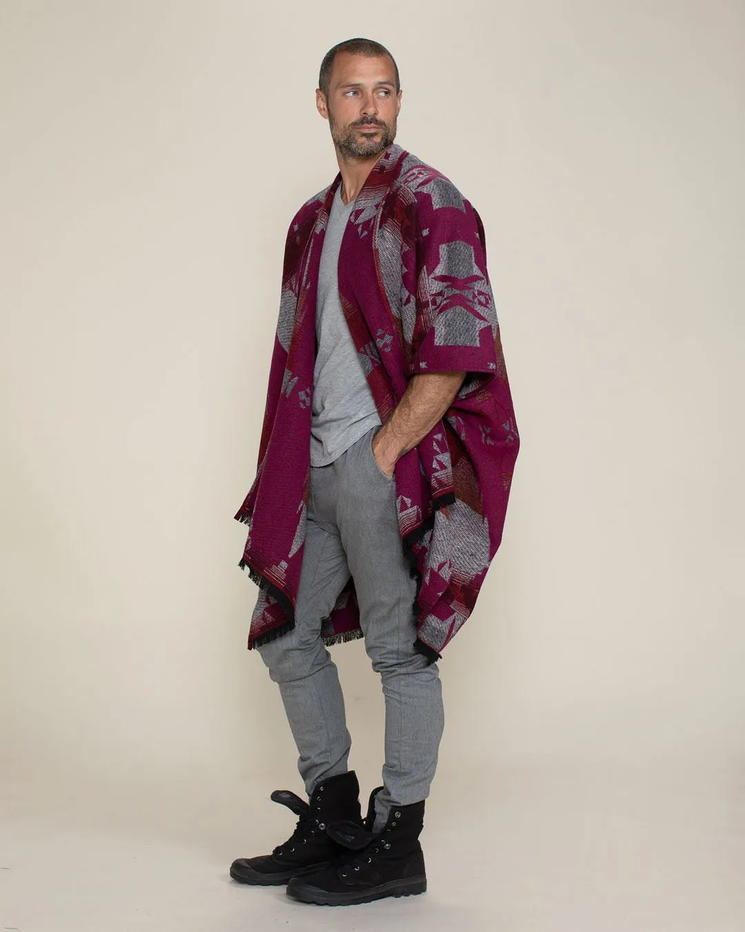 Grey Fox Fabric Poncho | Men's