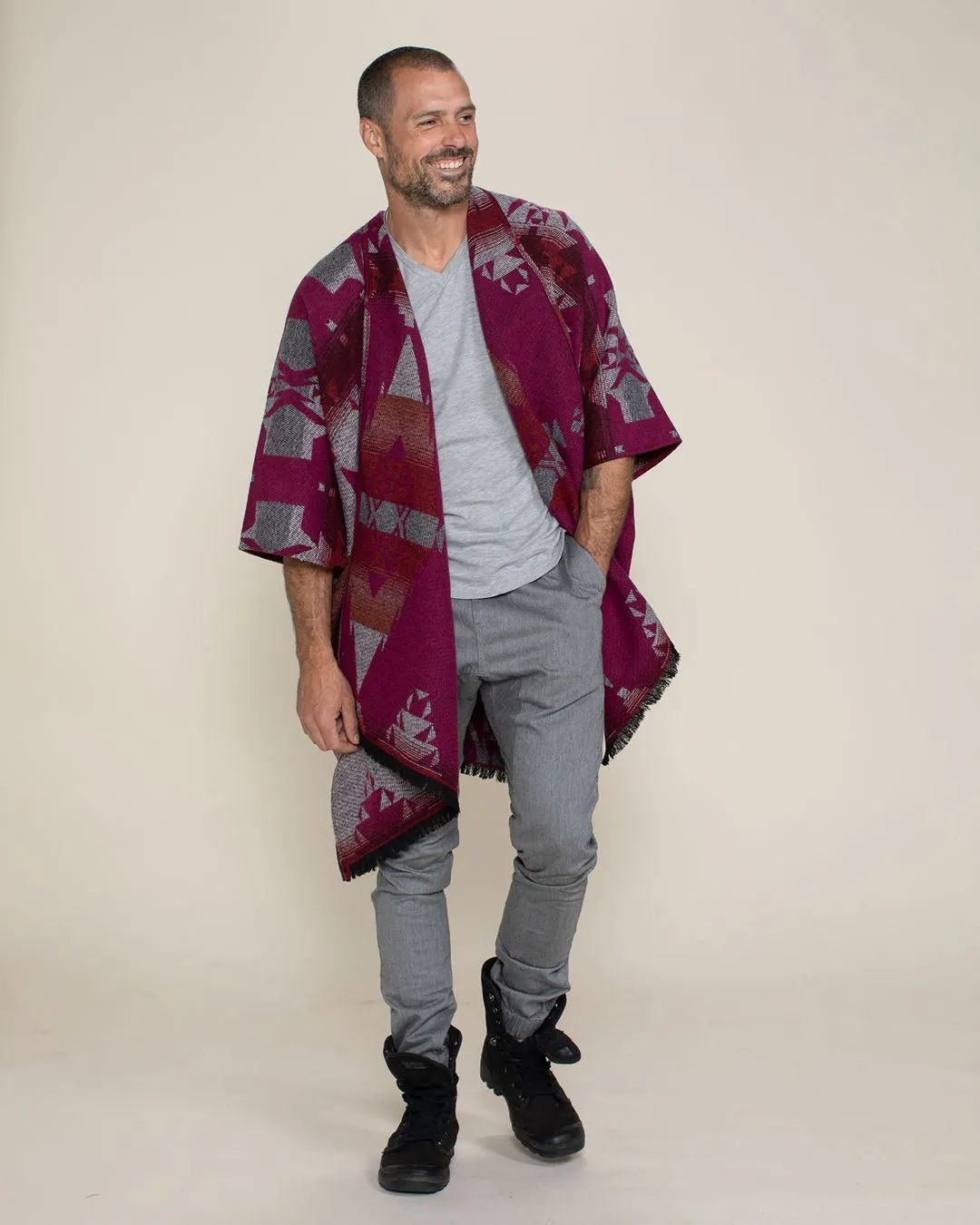 Grey Fox Fabric Poncho | Men's