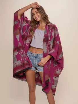 Grey Fox Fabric Poncho | Women's