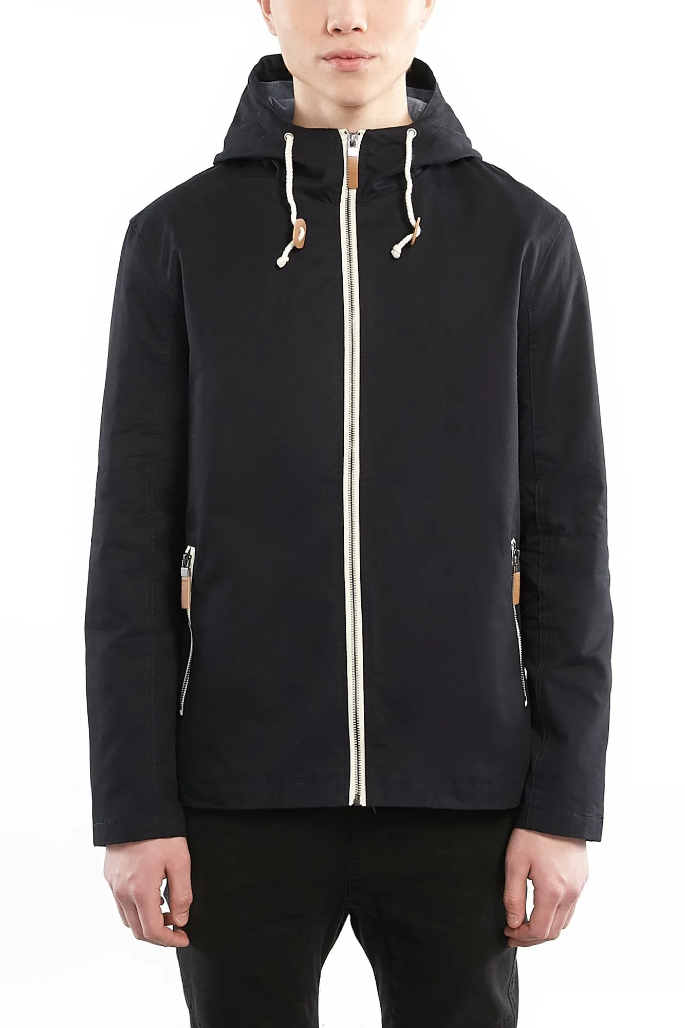 Guys Hooded Copenhagen Contrast Zip Jacket