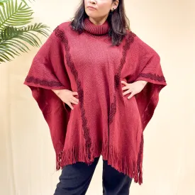 Hand Knit Turtle Neck Ponchos