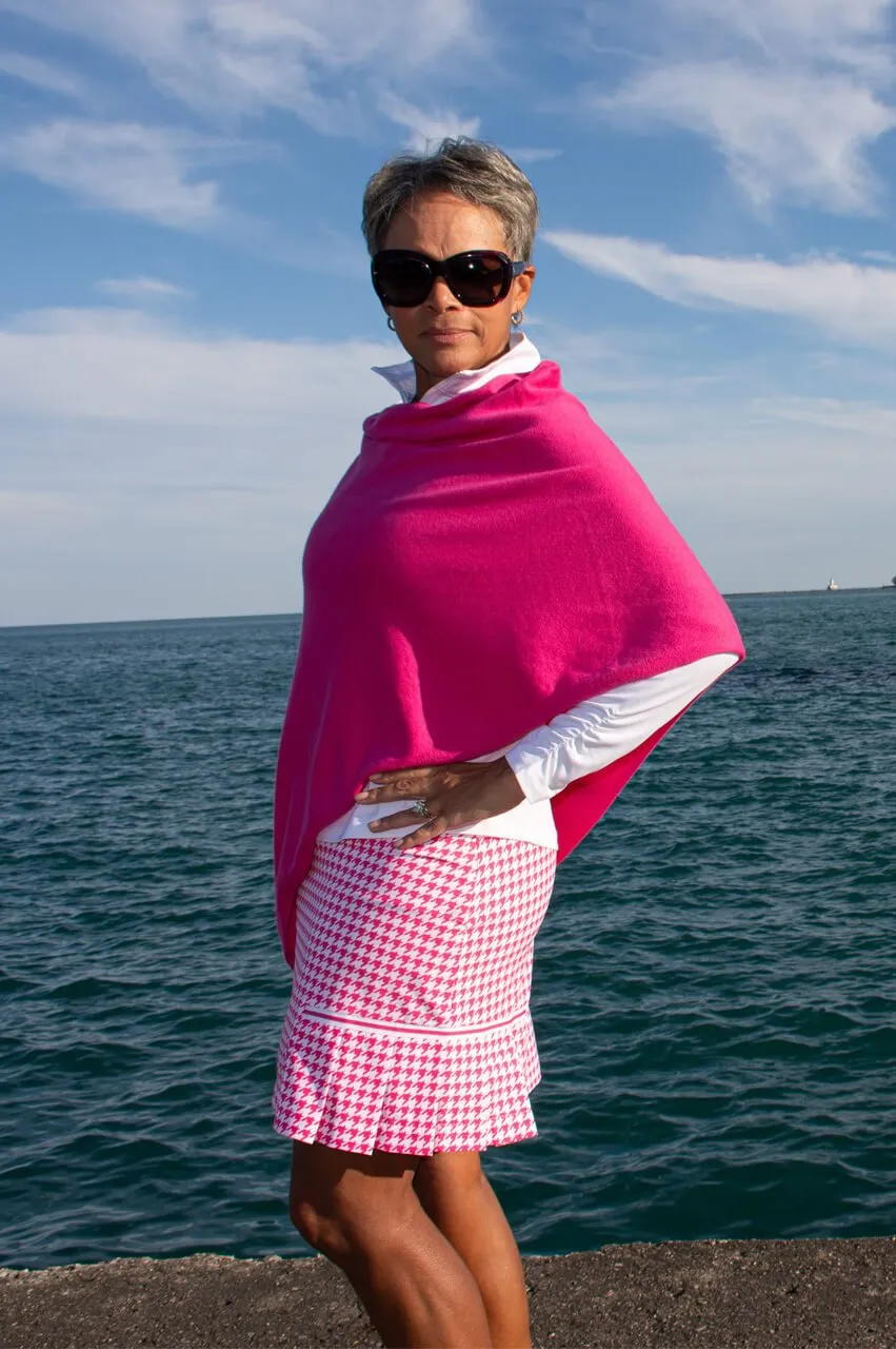 Hot Pink Cotton Cashmere Poncho