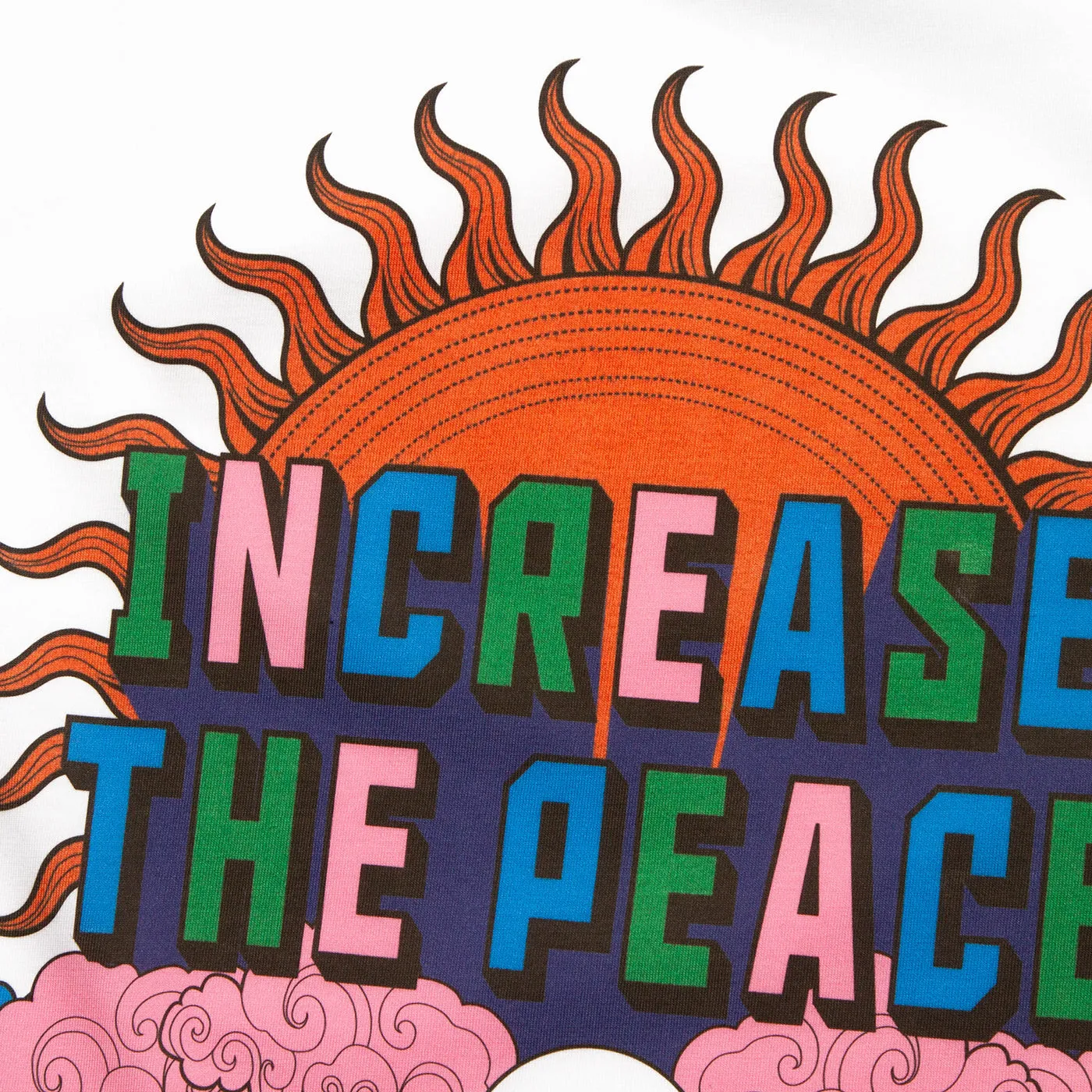 Increase The Peace Front Print - Tshirt - White