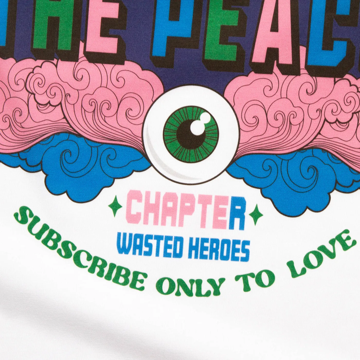 Increase The Peace Front Print - Tshirt - White