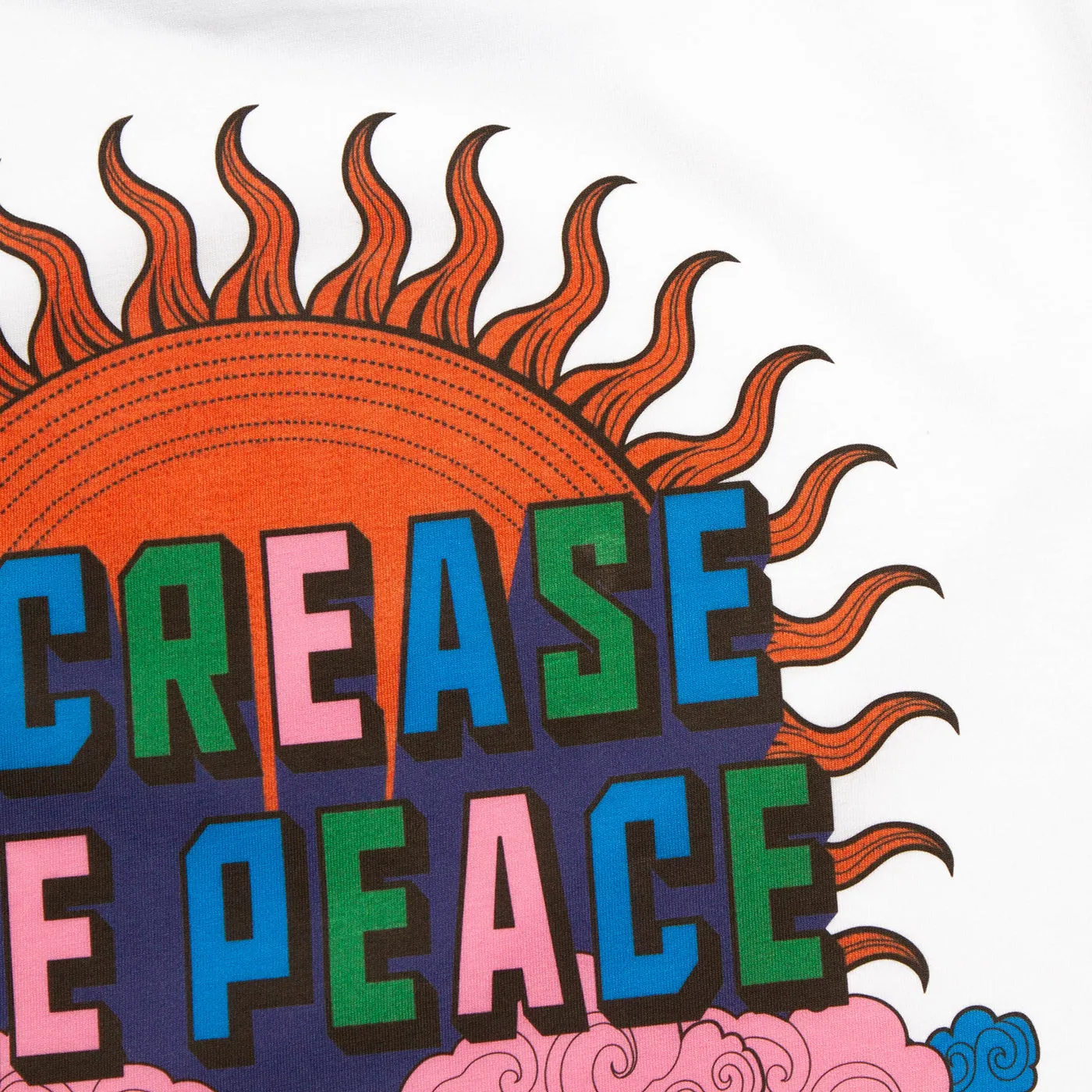 Increase The Peace Front Print - Tshirt - White