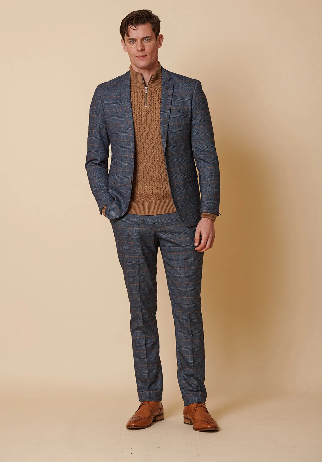 JENSON - Sky Blue Check Blazer