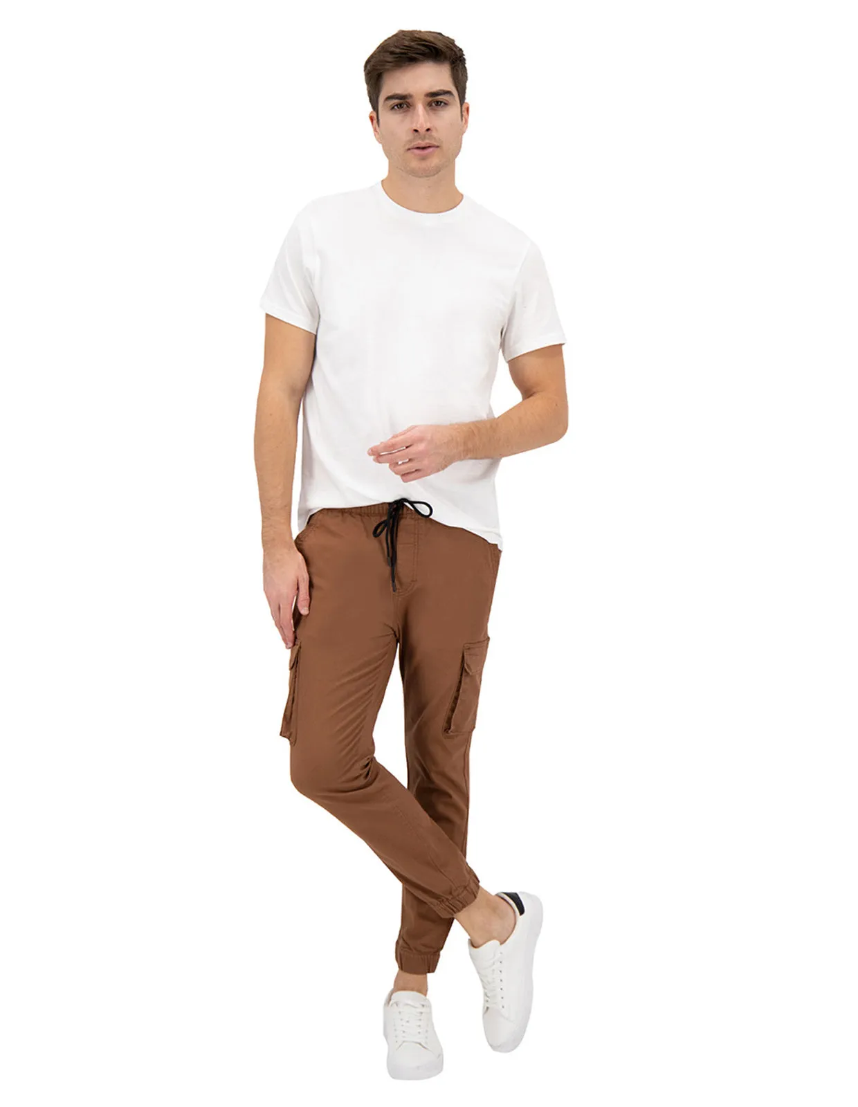 Jogger Cargo de Gabardina Premium - Ladrillo