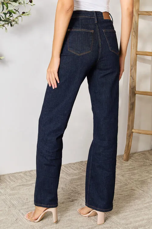 Judy Blue, High-Rise Front Seam & Dart Detail Wide-Leg Jeans 88664