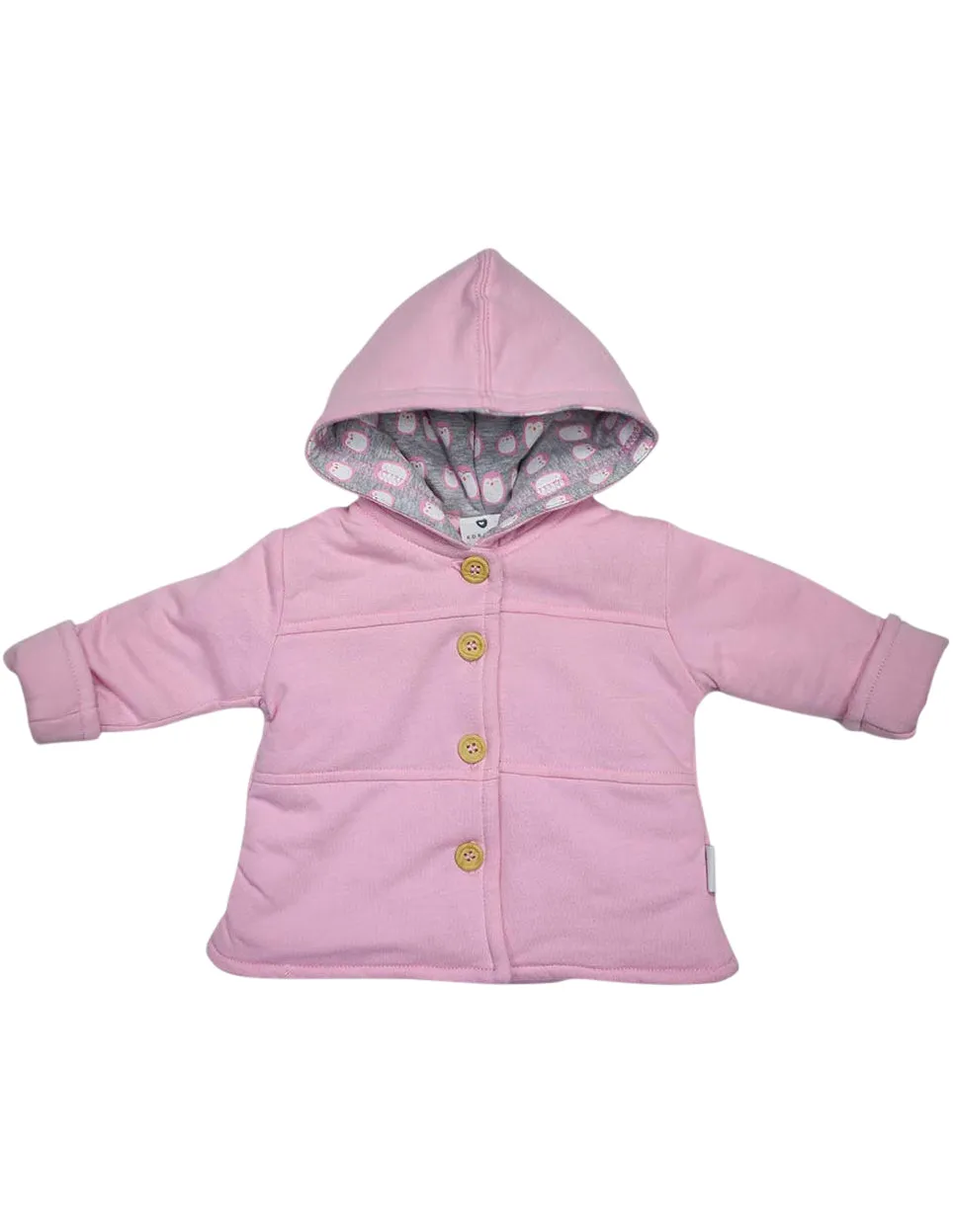 Korango Baby Penguin Lined Hooded Jacket - Pink