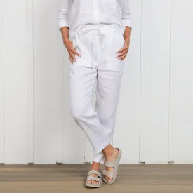 Ladies Linen - Pants | White