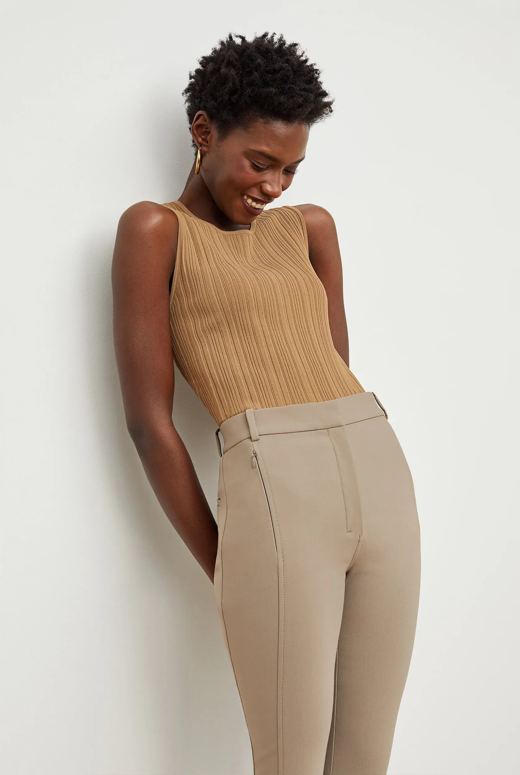 Louisa Top - Textured Knit :: Sandstone