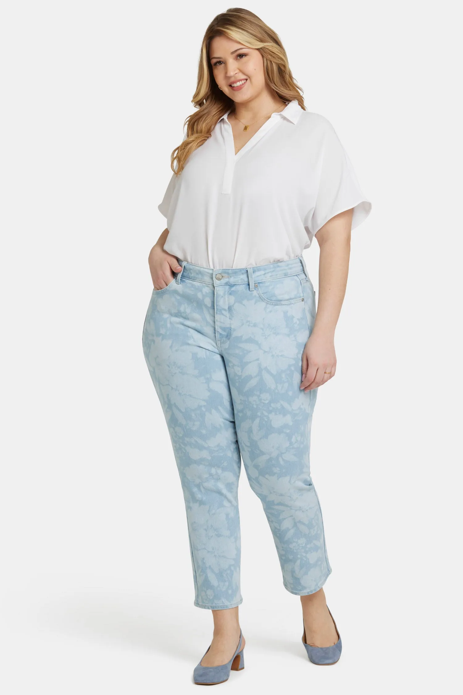 Marilyn Straight Ankle Jeans In Plus Size - Marian Annabella