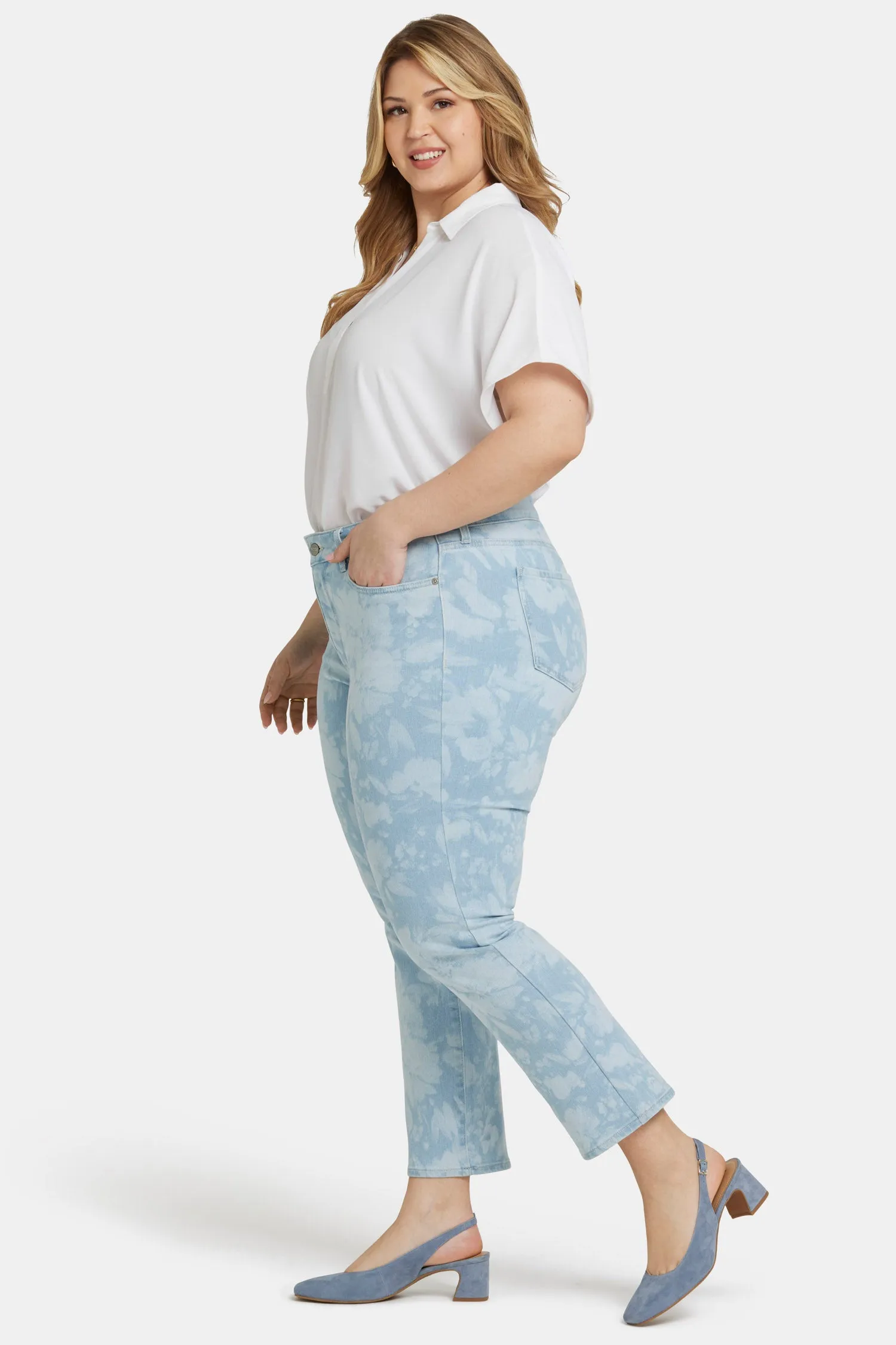 Marilyn Straight Ankle Jeans In Plus Size - Marian Annabella