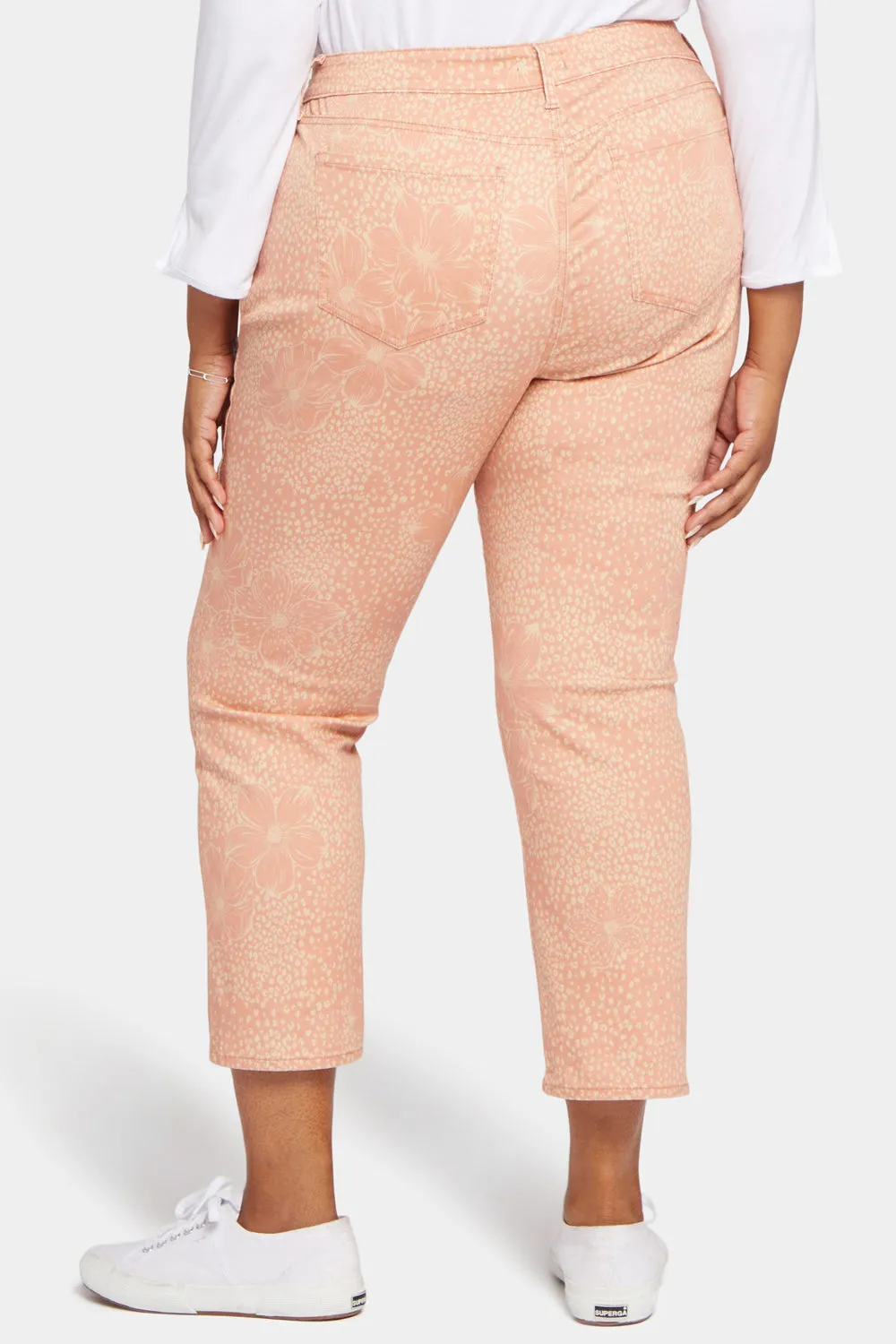 Marilyn Straight Ankle Jeans In Plus Size - Mirage Leopard