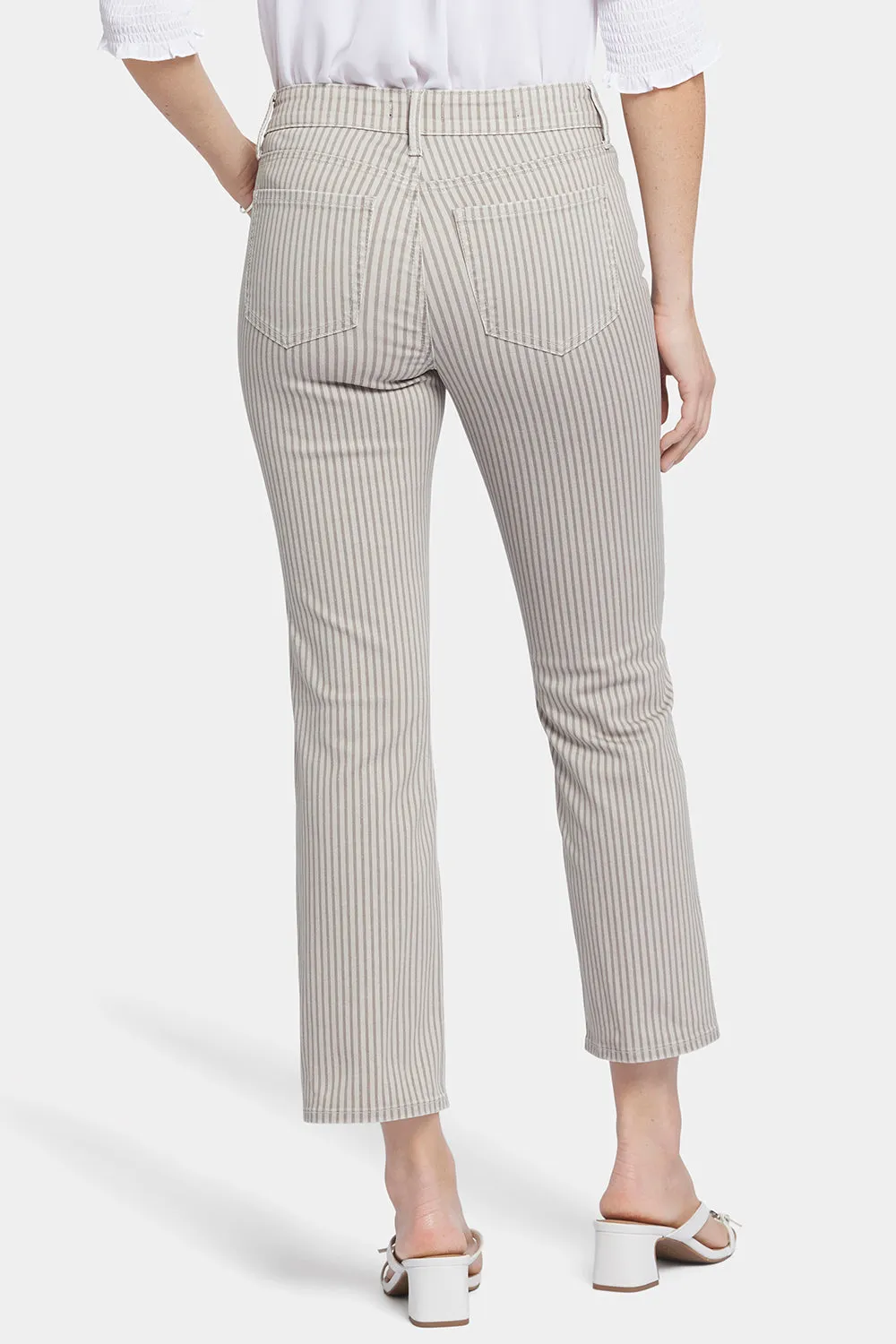 Marilyn Straight Ankle Jeans - Sandbar Stripe