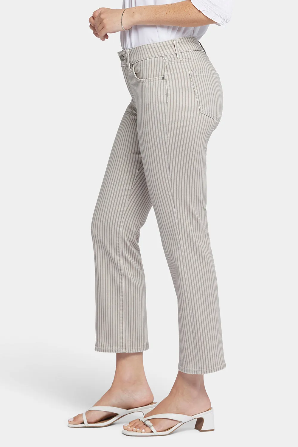 Marilyn Straight Ankle Jeans - Sandbar Stripe