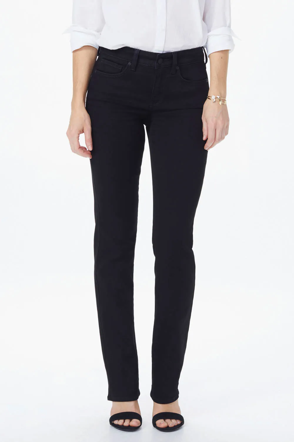 Marilyn Straight Jeans In Petite - Black