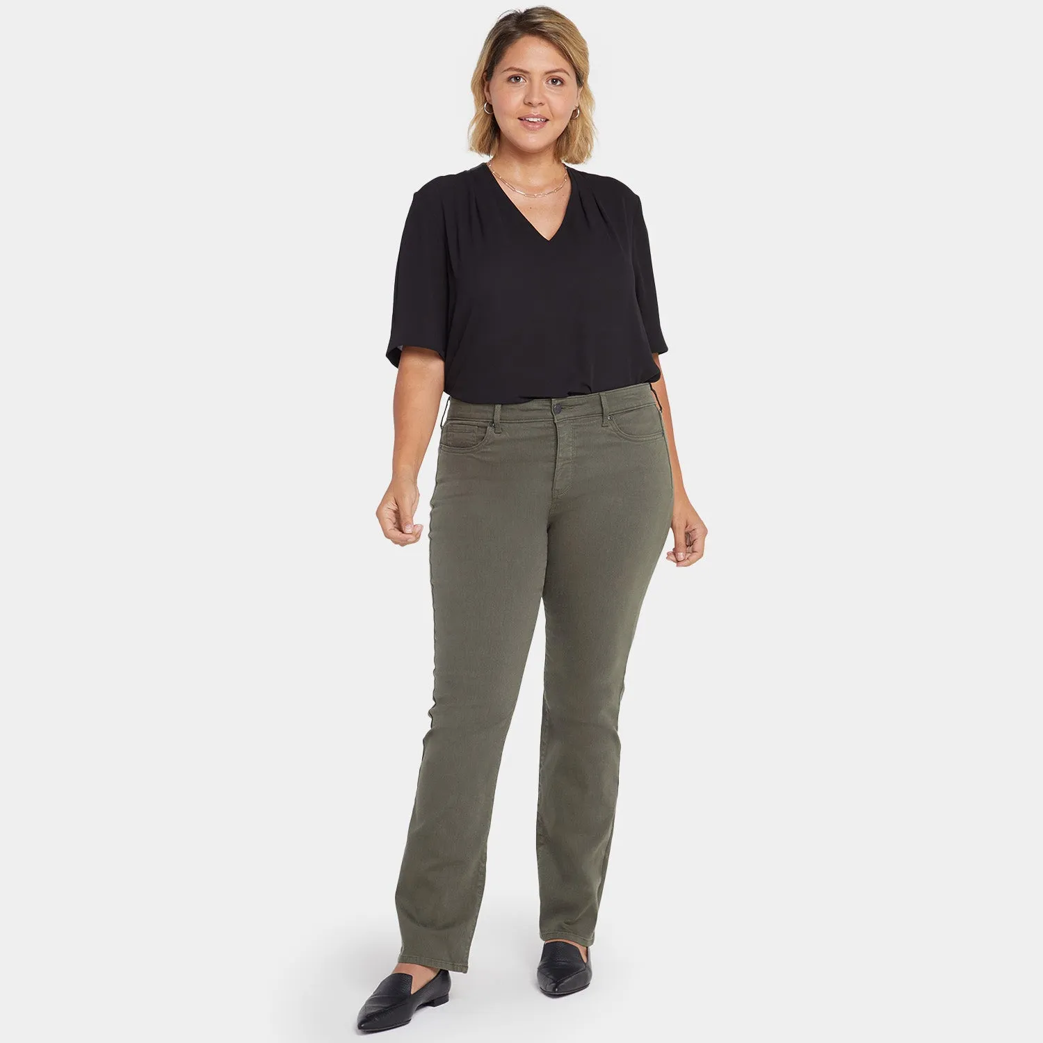 Marilyn Straight Jeans In Plus Size - Deep Depths