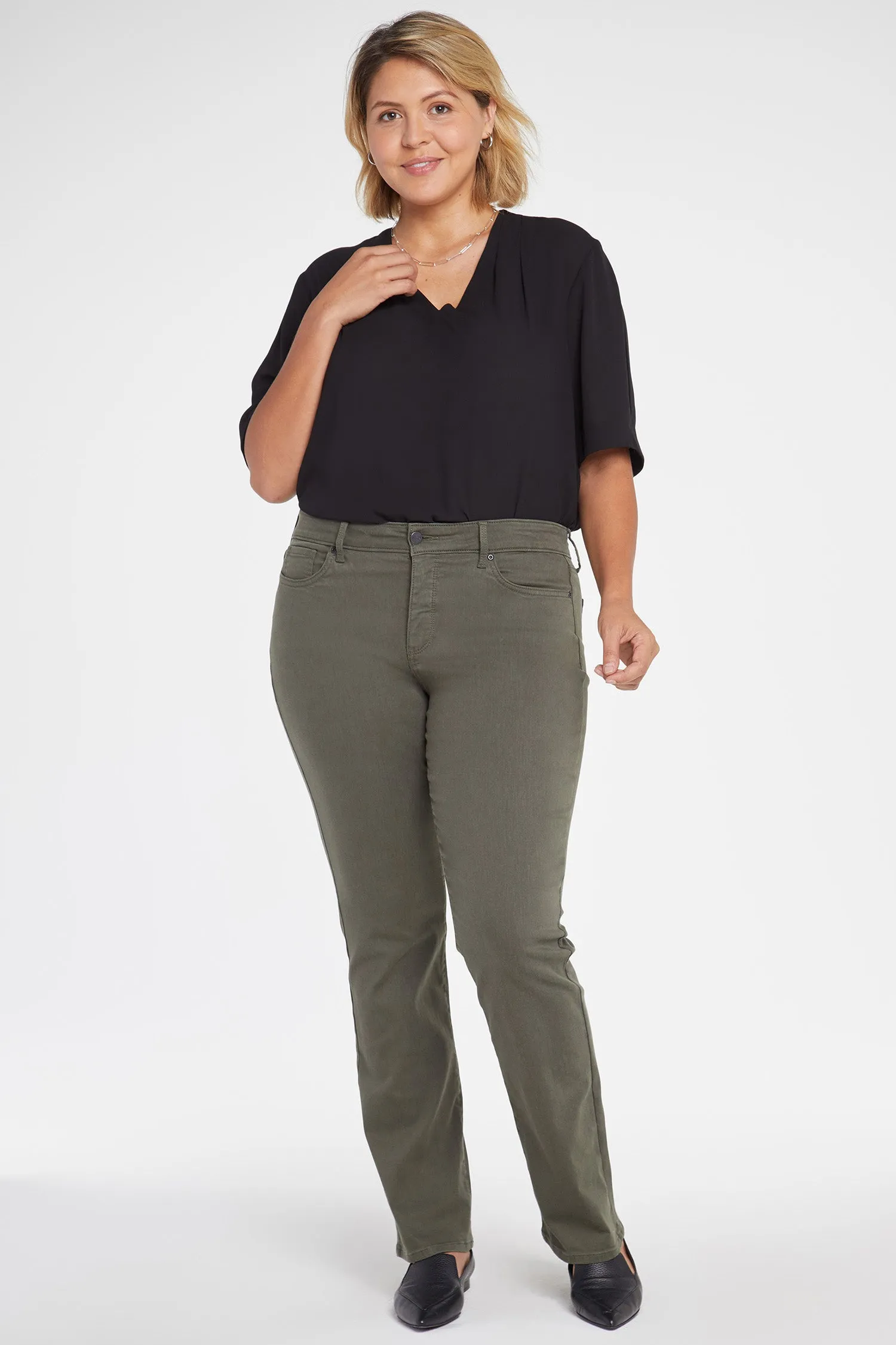 Marilyn Straight Jeans In Plus Size - Deep Depths