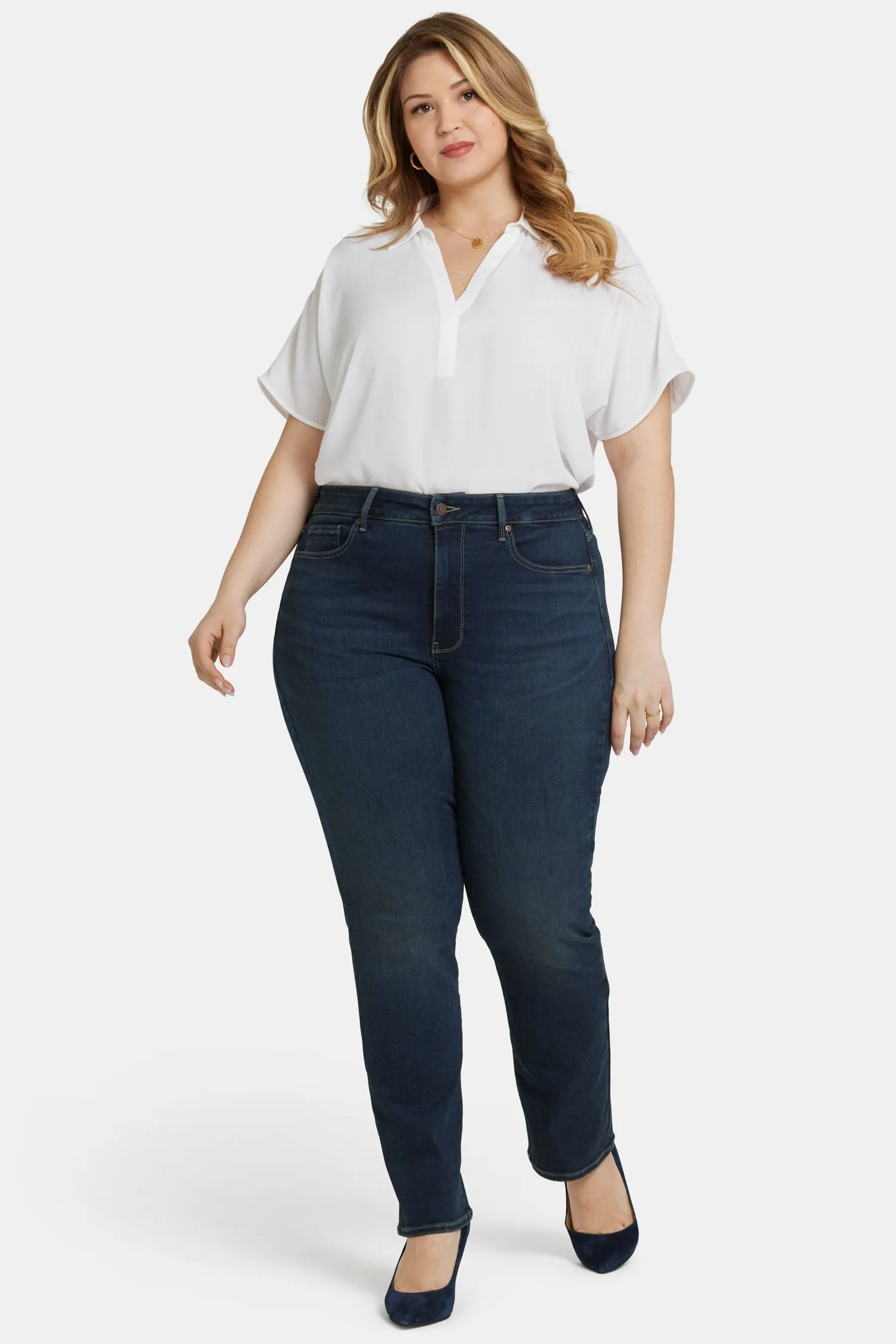 Marilyn Straight Jeans In Plus Size - Presley