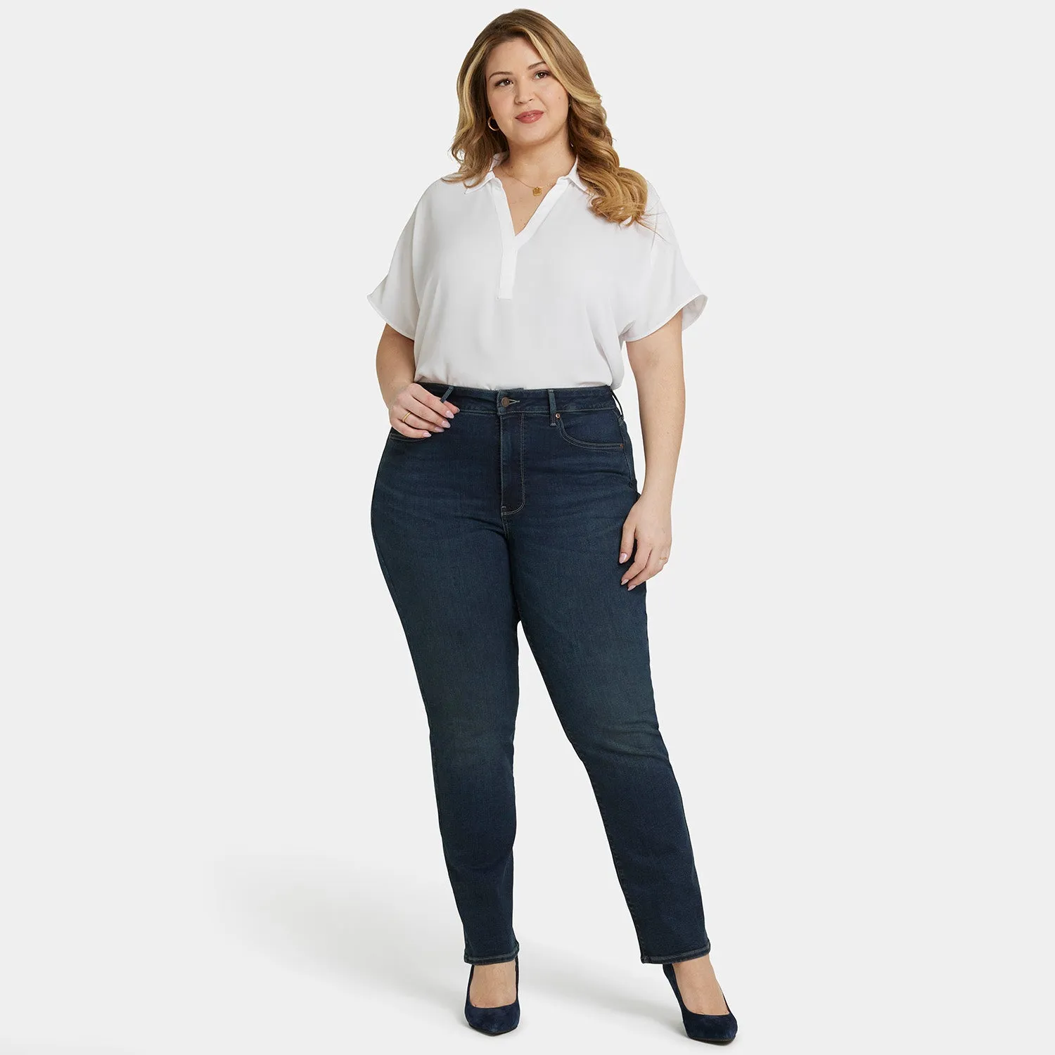 Marilyn Straight Jeans In Plus Size - Presley