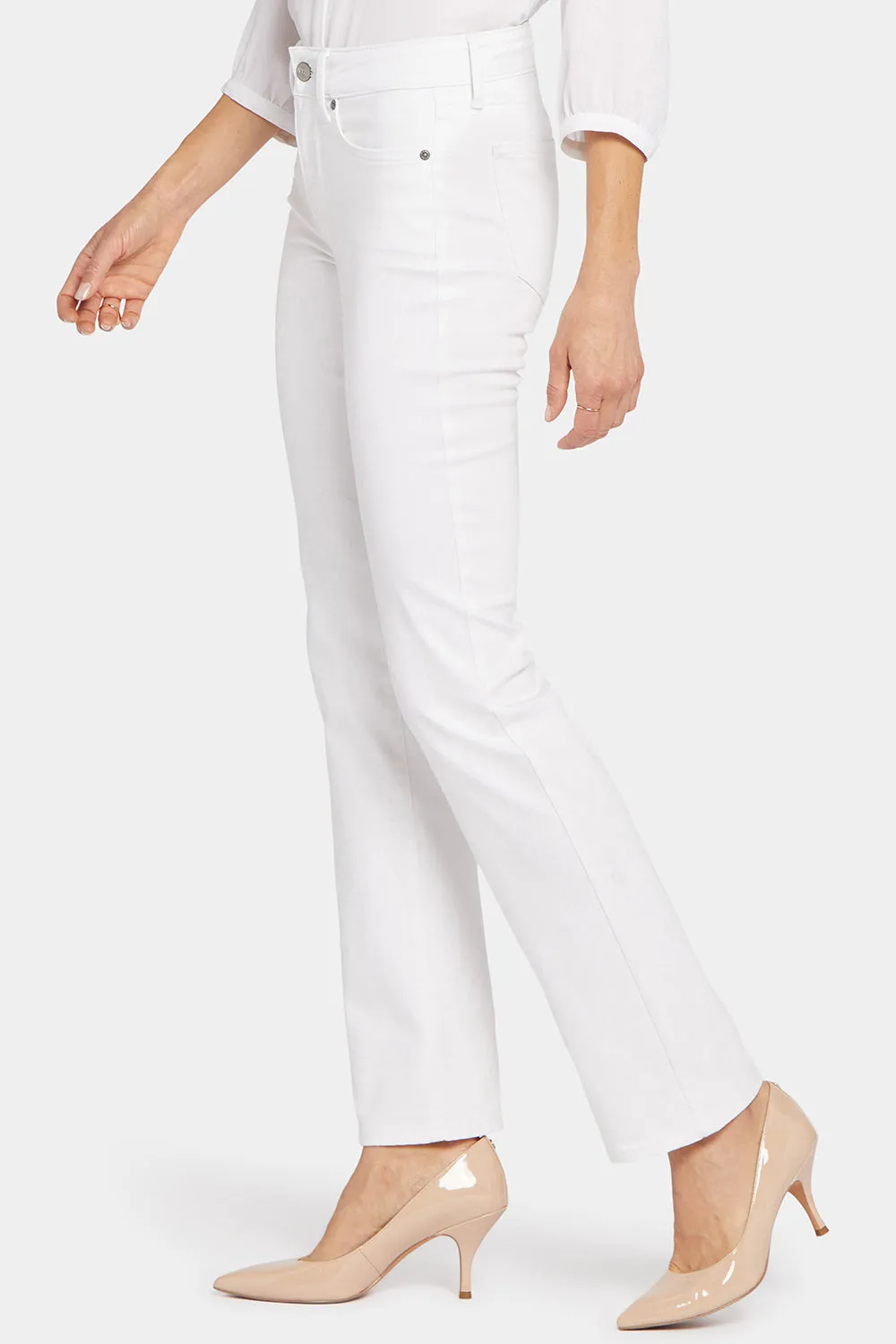 Marilyn Straight Jeans In Tall - Optic White