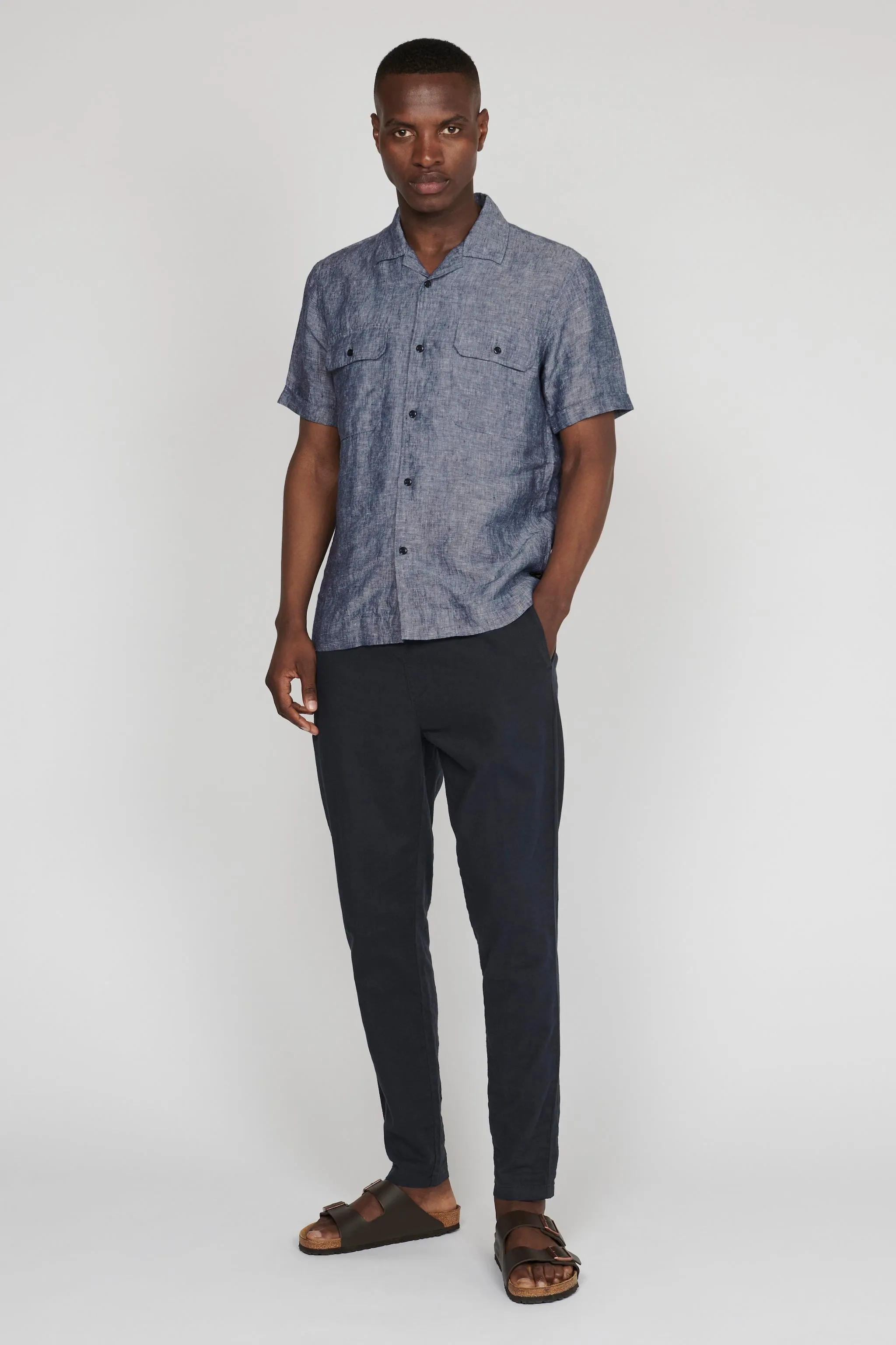 Matinique Linen Shirt Denim Blue