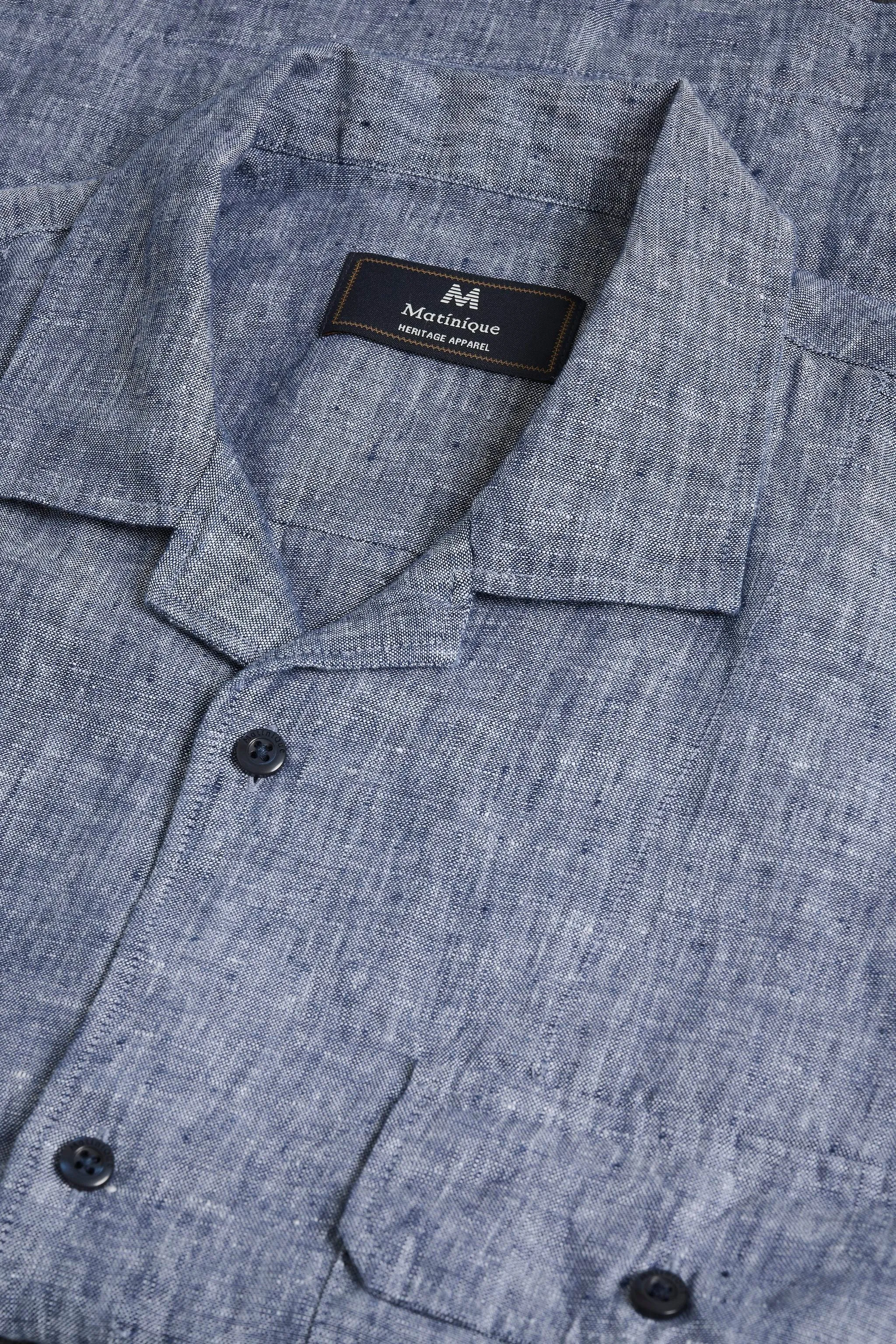 Matinique Linen Shirt Denim Blue