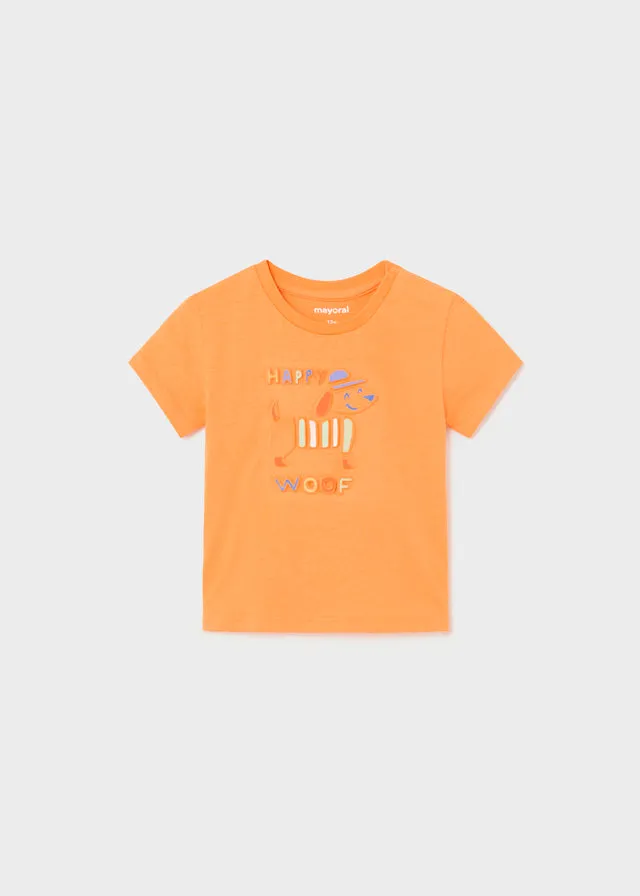 Mayoral Baby Boys Orange Dog T-Shirt