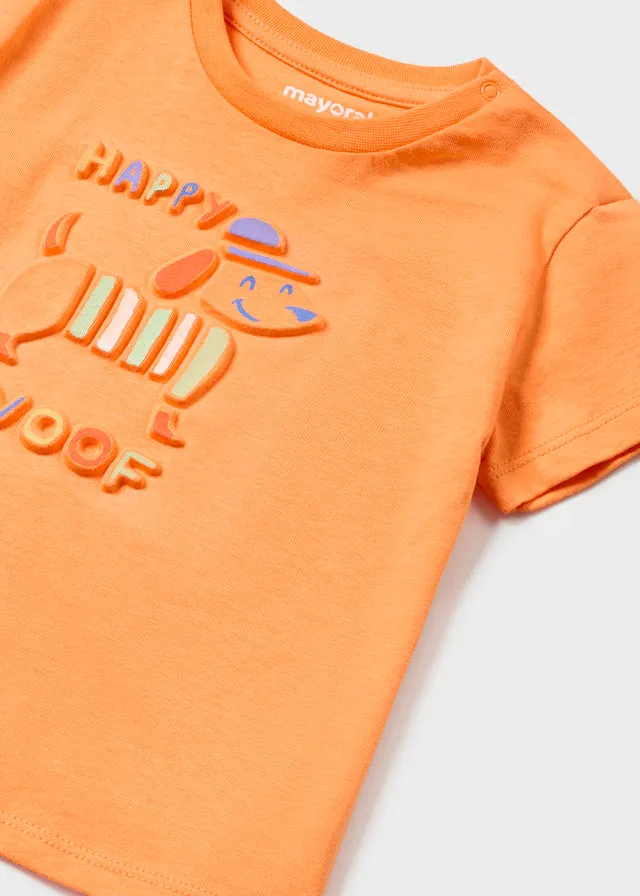 Mayoral Baby Boys Orange Dog T-Shirt