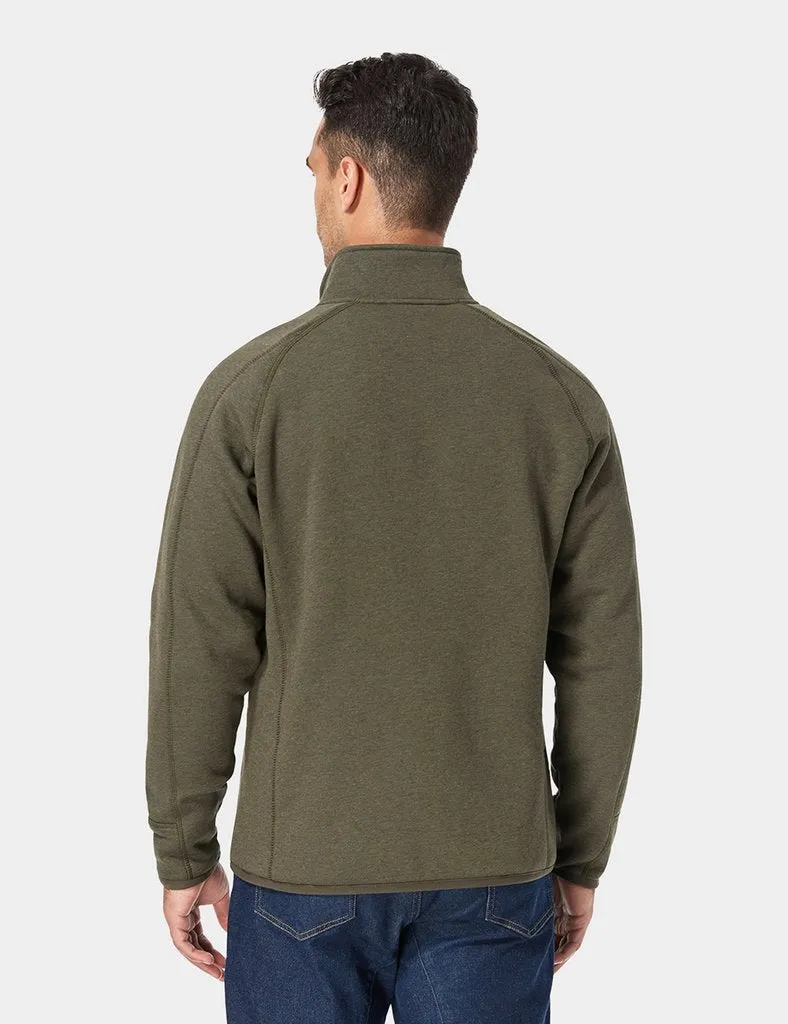 Men's Heated Fleece Jacket - Army Green