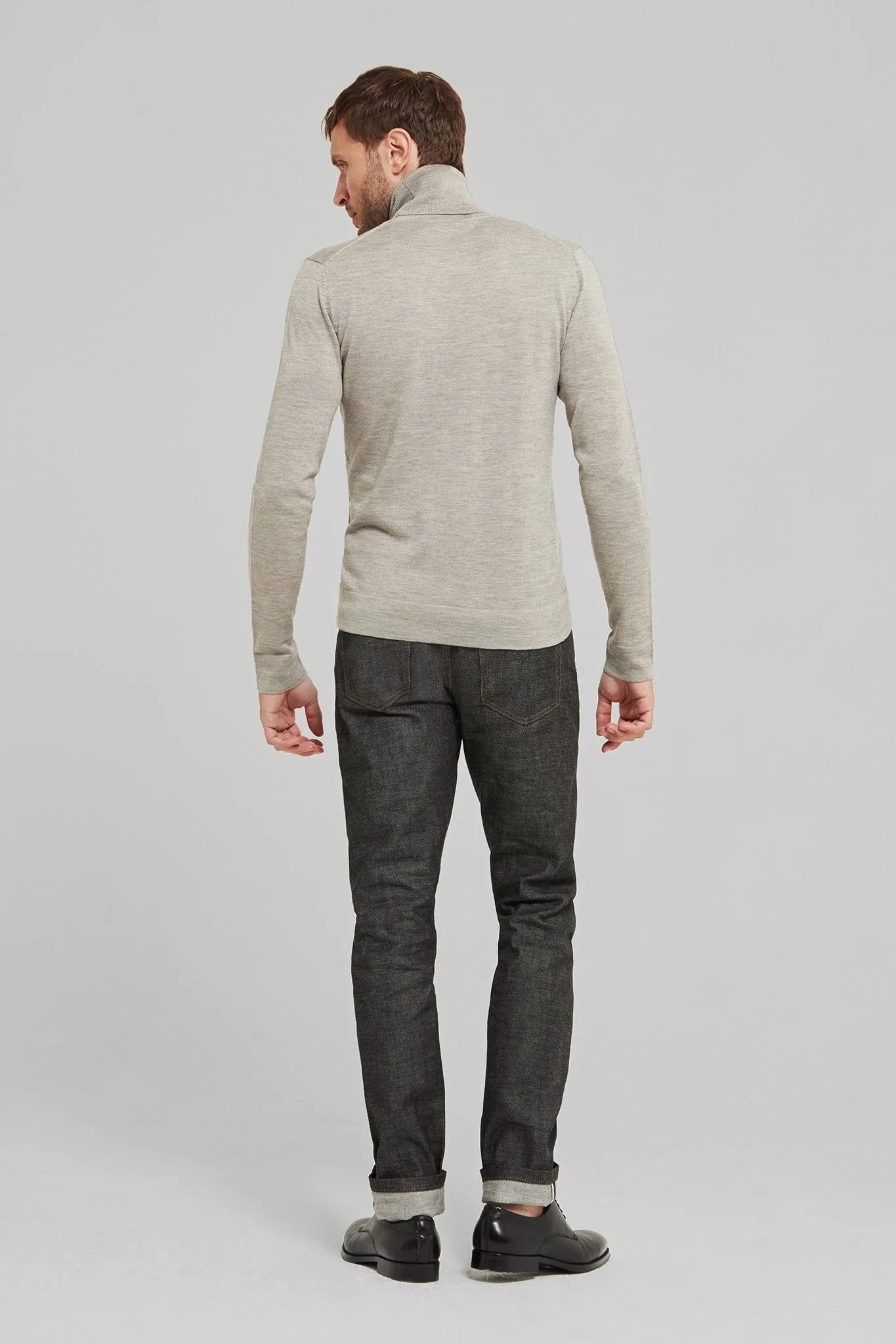 Merino Wool Roll Neck Sweater