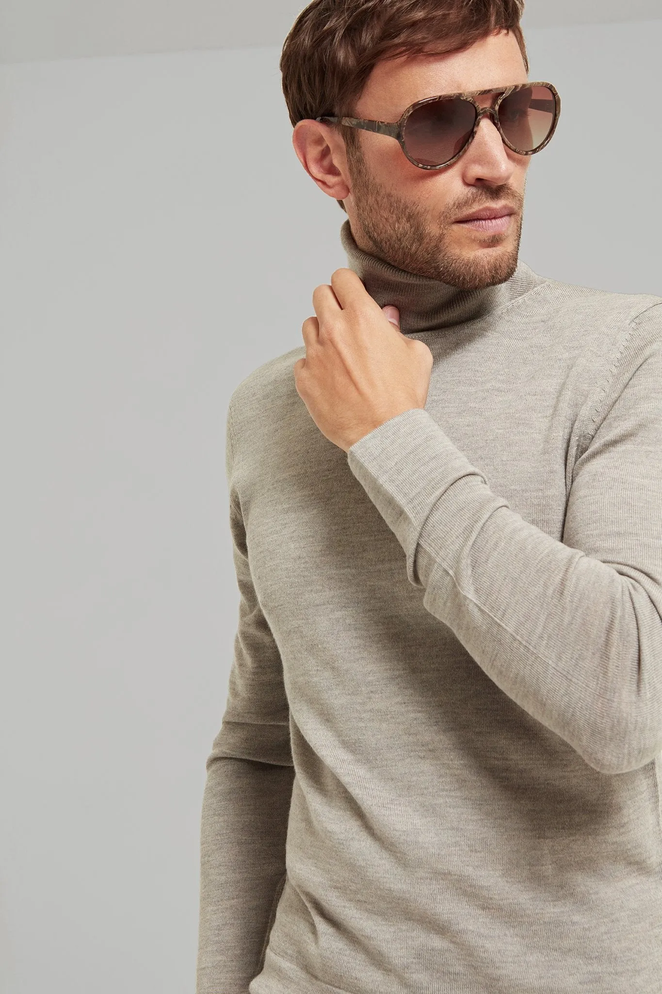 Merino Wool Roll Neck Sweater