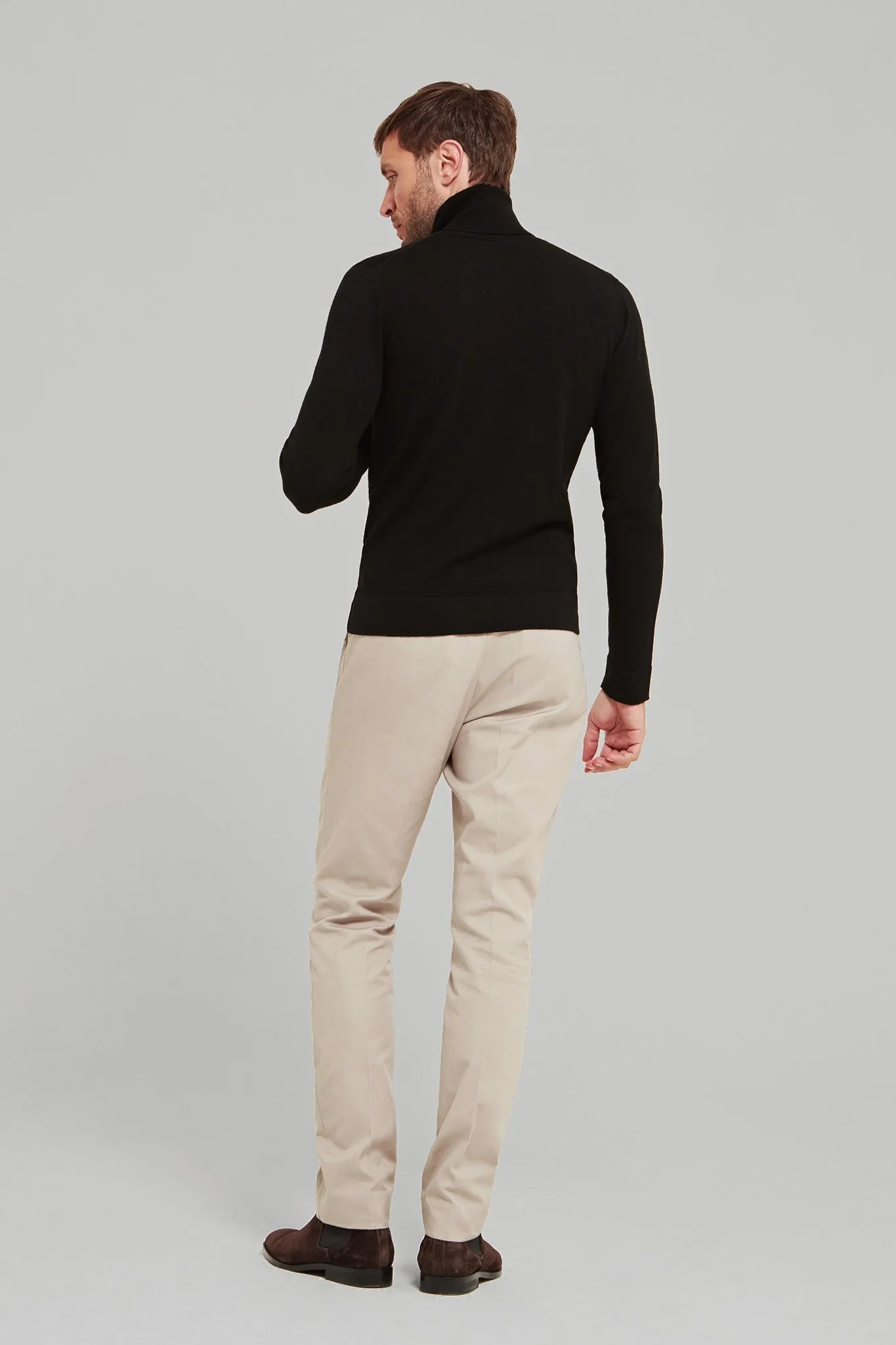 Merino Wool Roll Neck Sweater