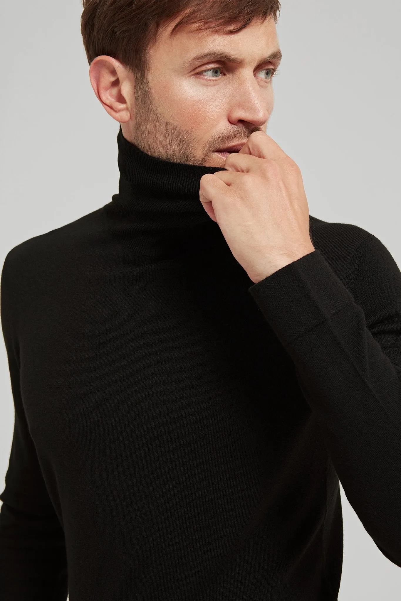 Merino Wool Roll Neck Sweater