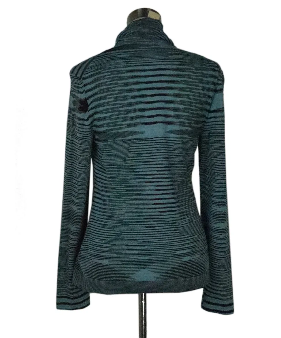 Missoni Blue & Black Stripes Wool Sweater sz 8