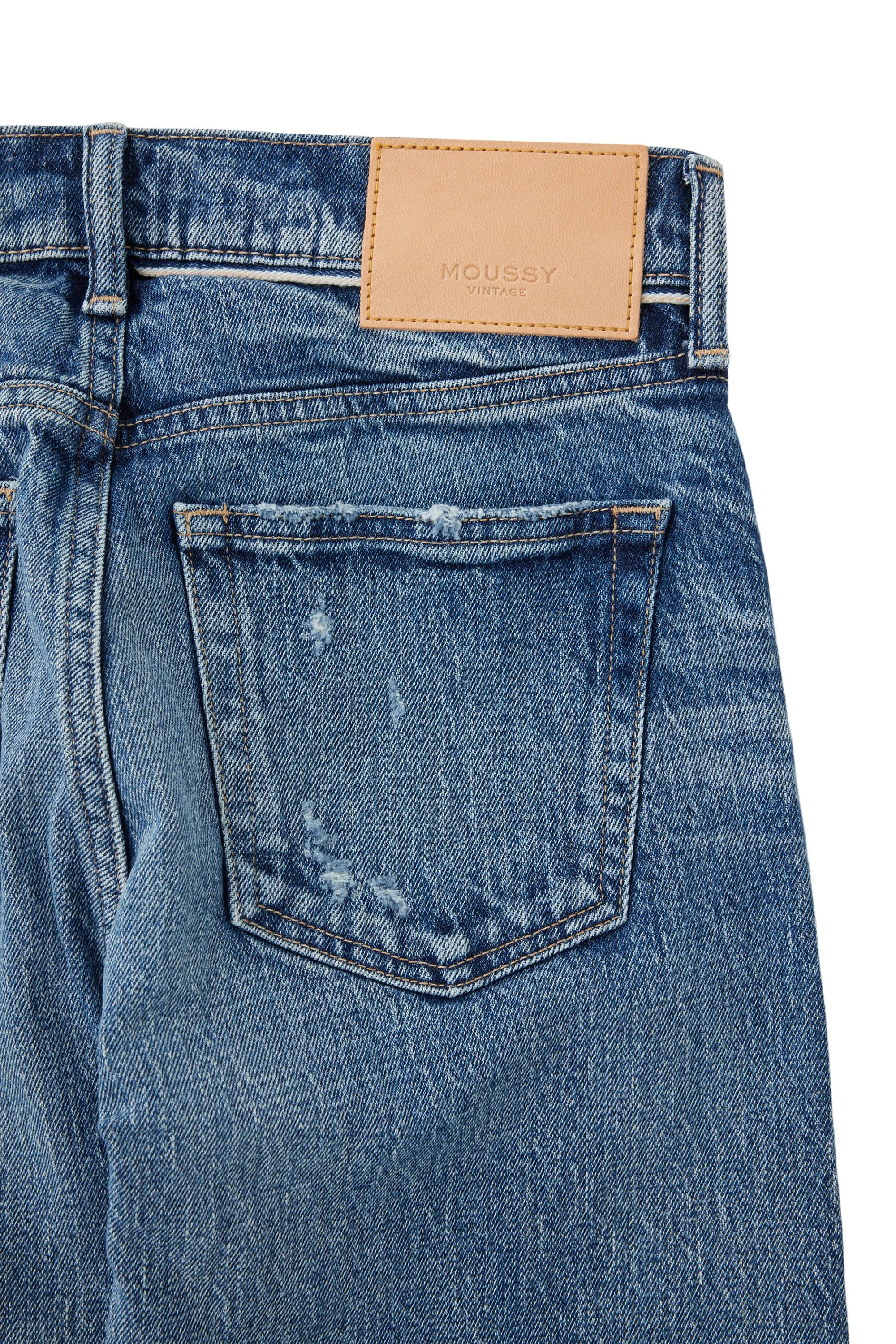 Moussy Denim Mallard Slim Straight in Dark Blue