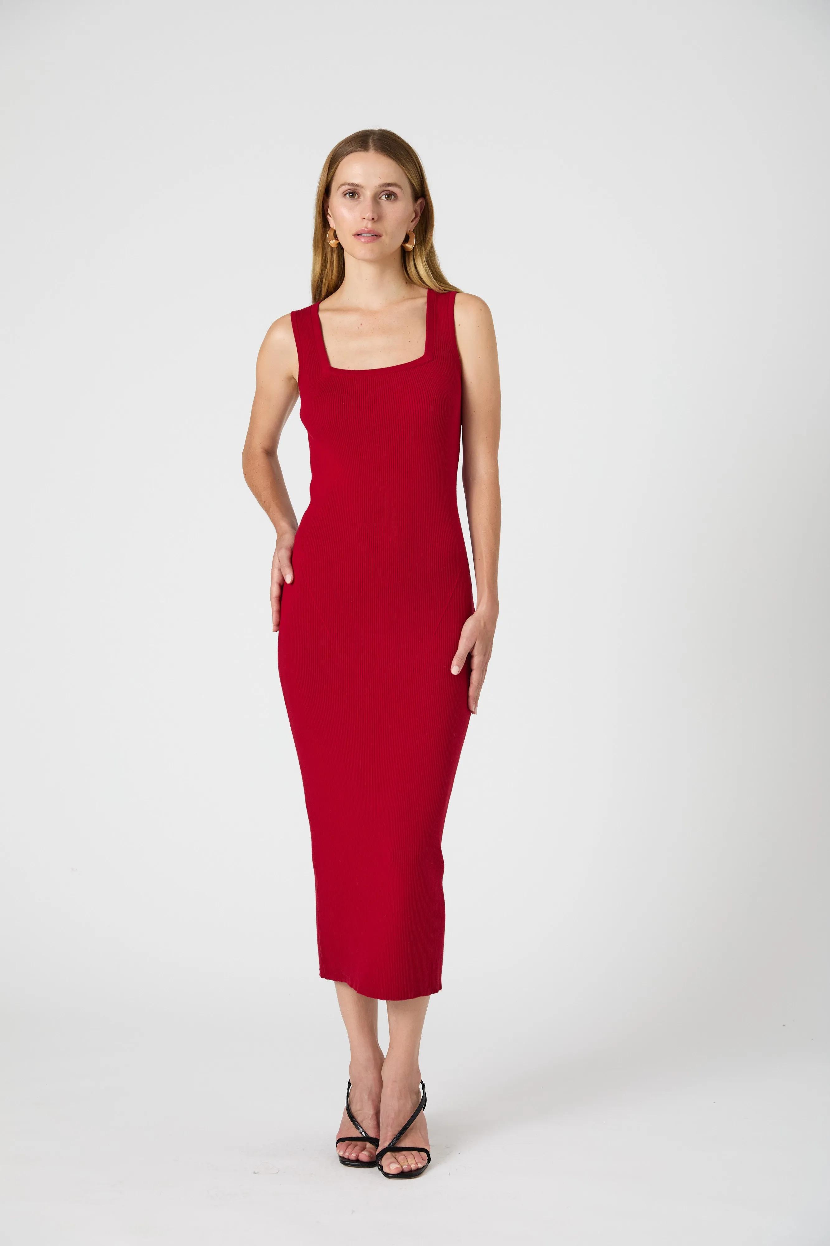 Mozza Square Neck Sleeveless Dress