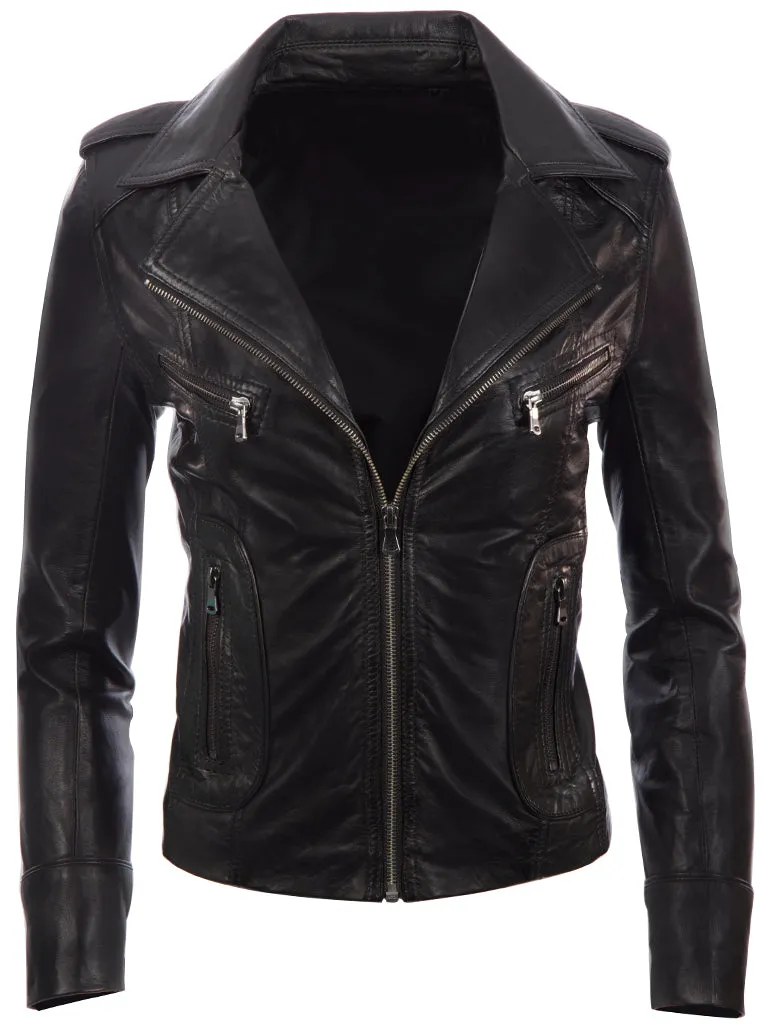 N8UL Women's Biker Jacket - Black