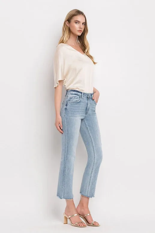 Omaha High Rise Crop Straight Denim