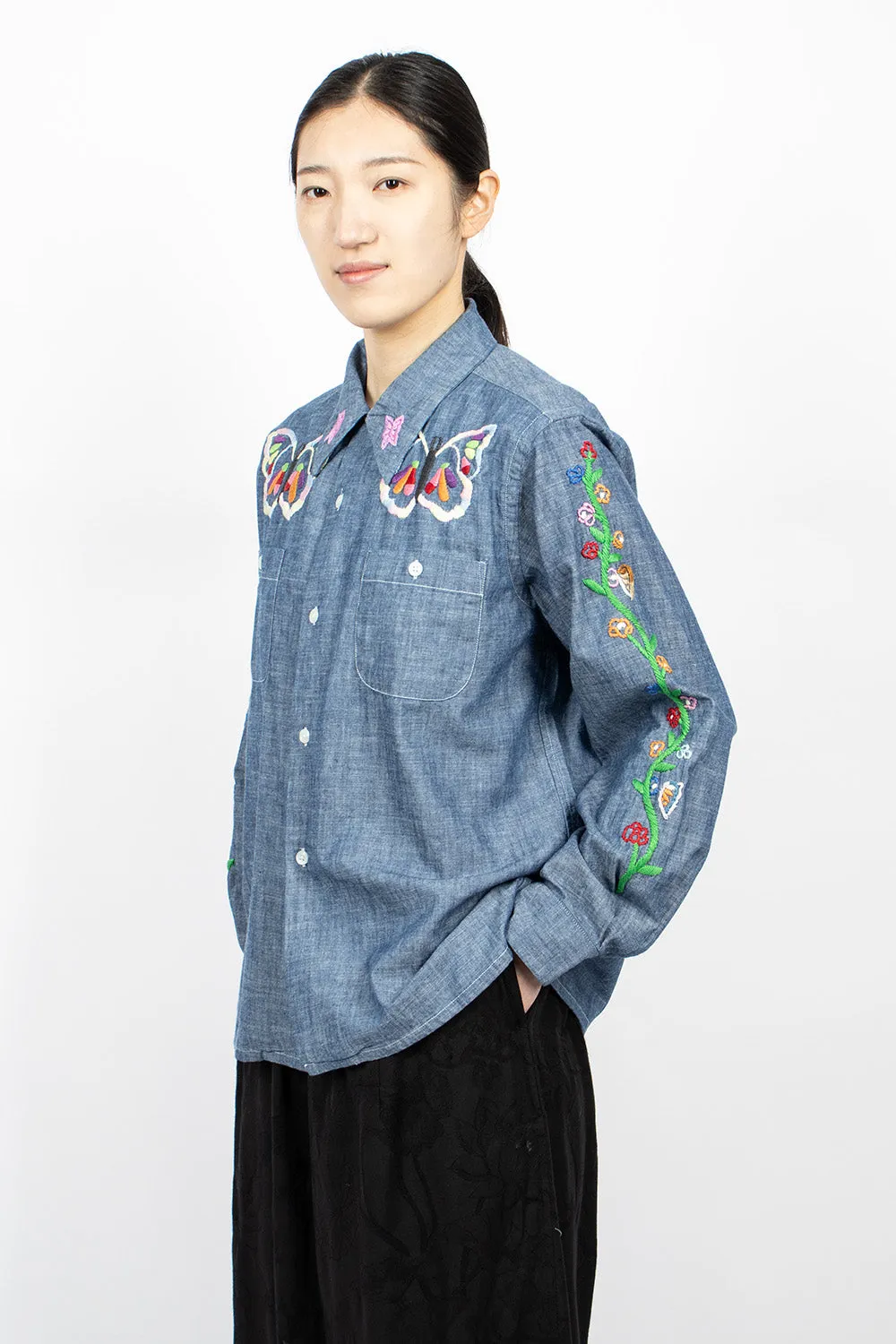 One-Up Shirt Chambray Embroidery