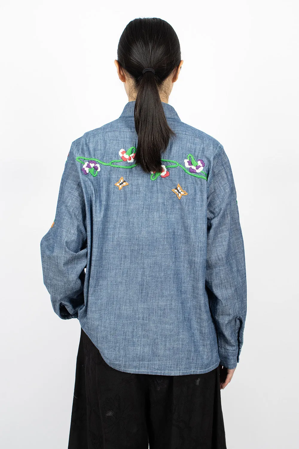 One-Up Shirt Chambray Embroidery