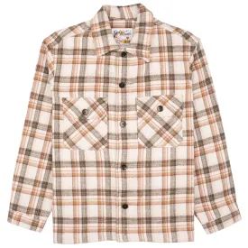 Over Shirt - Triple Yarn Twill Check Brush - Beige