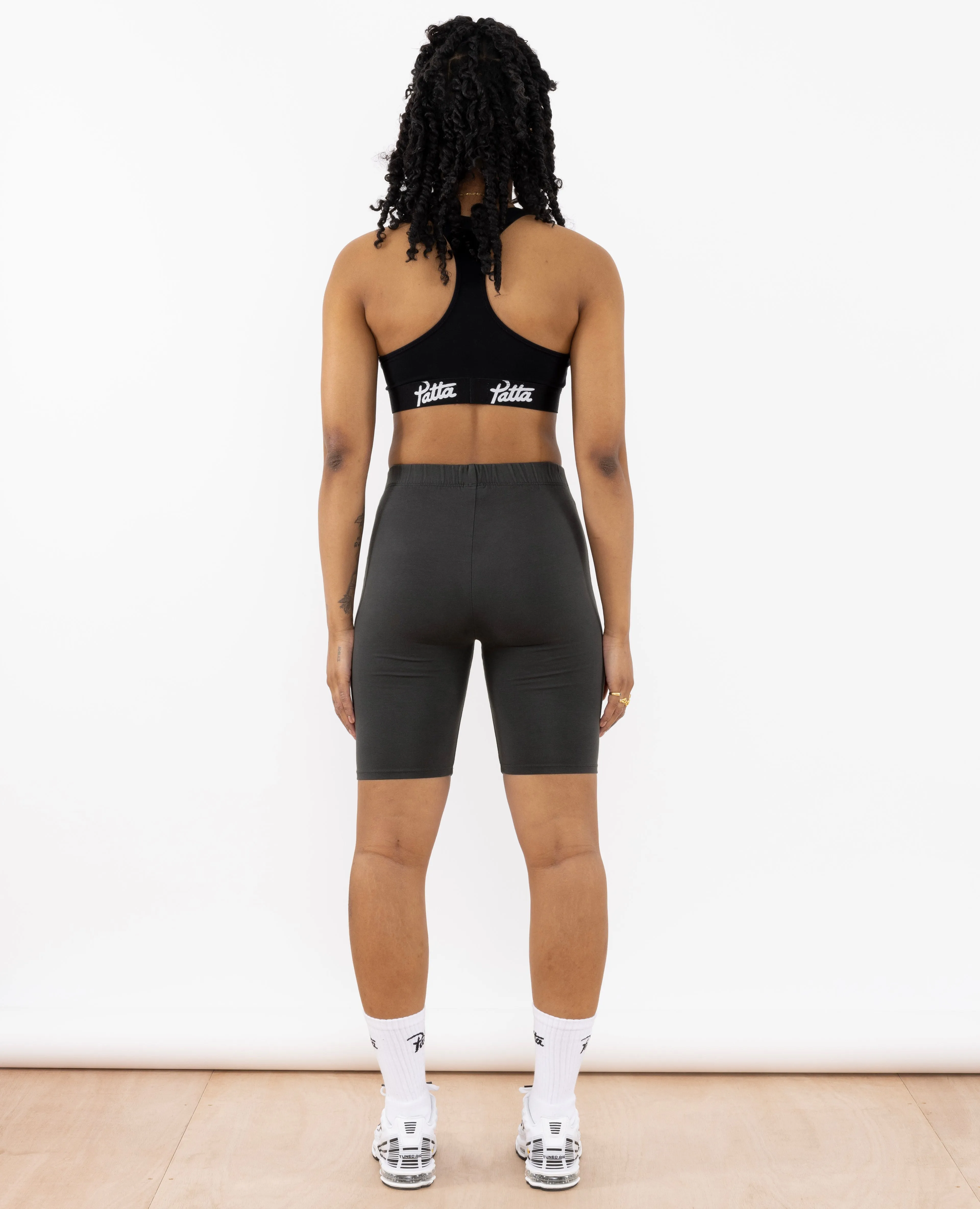 Patta Femme Basic Washed Biker Shorts (Raven)