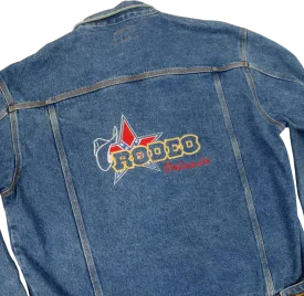 "rodeo Orlando" Embroidered Blue Denim Jean Jacket Unisex by Sunbelt