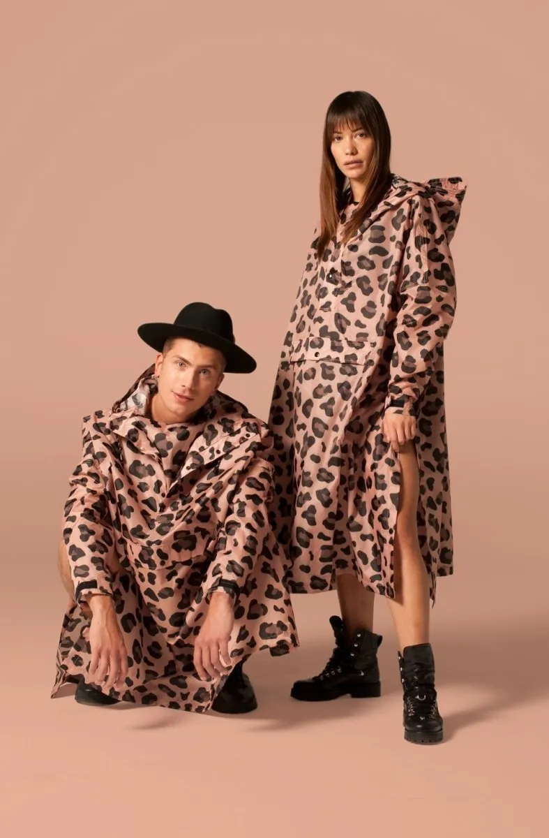 Rain Poncho - Pink Leopard