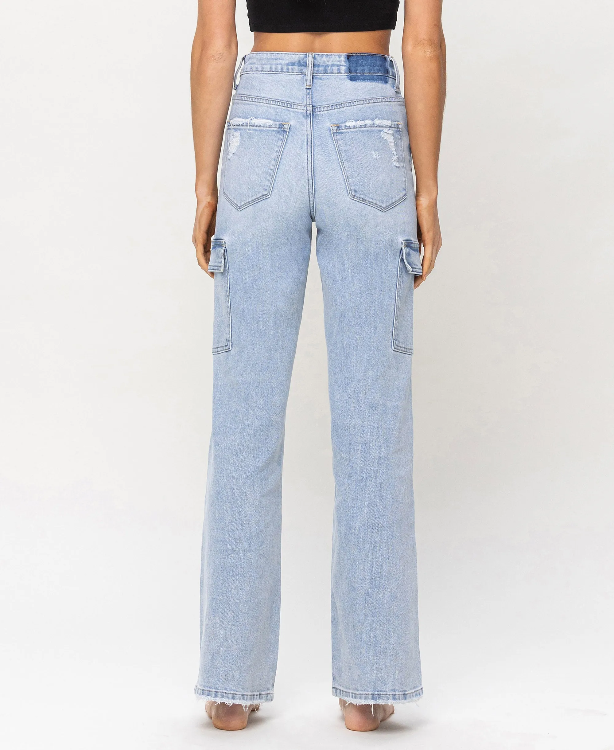 Reverent - Super High Rise 90's Vintage Utility Straight Jeans